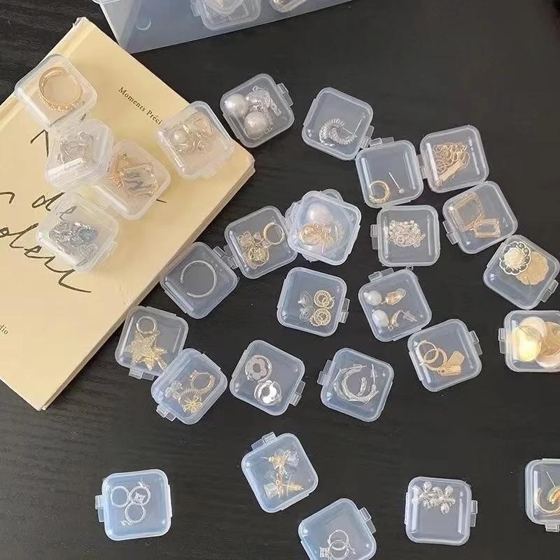 20/40pcs Mini Transparent Plastic Storage Box Ring Earring Necklace Organizer Multifunctional Portable Storage Boxes
20/40pcs Mini Transparent Plastic Storage Box Ring Earring Necklace Organizer Multifunctional Portable Storage Boxes