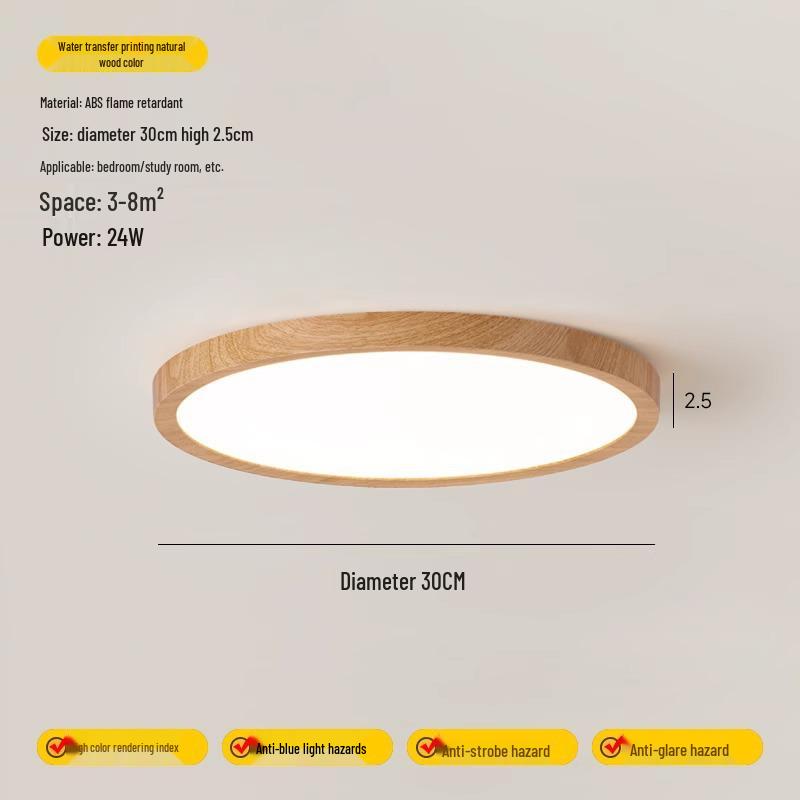 Retro Walnut Full Spectrum Ceiling Light - Chinese Ultra-Thin Modern Design for Bedroom & Living Room White Light
Retro Walnut Full Spectrum Ceiling Light - Chinese Ultra-Thin Modern Design for Bedroom & Living Room White Light