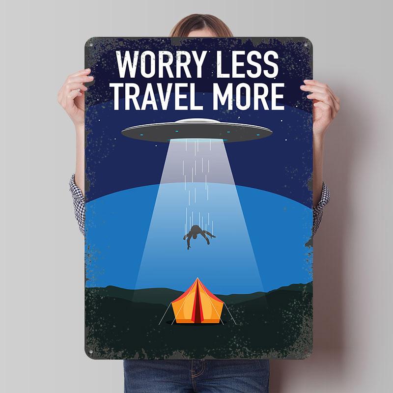Worry Less Travel More UFO Abduction Tin Plaque Poster Customized Wall Art Retro Vintage Metal Signs for Man Cave Home Decor 7.9x11.8In(20x30cm)
Worry Less Travel More UFO Abduction Tin Plaque Poster Customized Wall Art Retro Vintage Metal Signs for Man Cave Home Decor 7.9x11.8In(20x30cm)