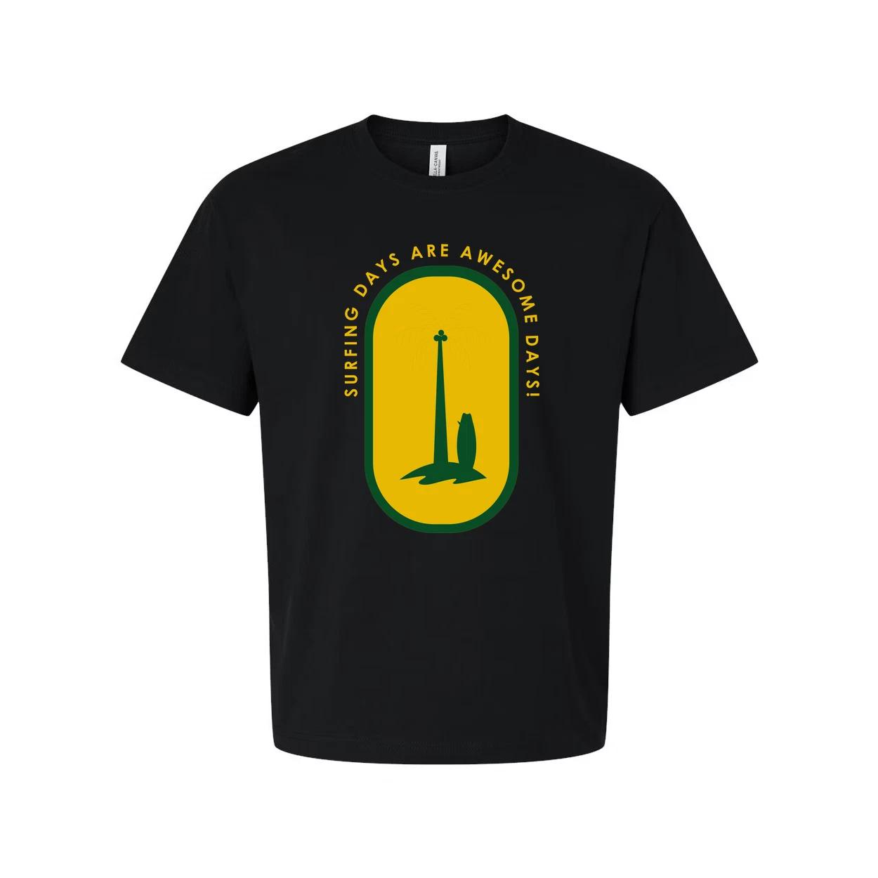 Unisex Surfing Graphic T Shirt With Palm Tree Emblem And Surfing Days Are Awesom S
Unisex Surfing Graphic T Shirt With Palm Tree Emblem And Surfing Days Are Awesom S