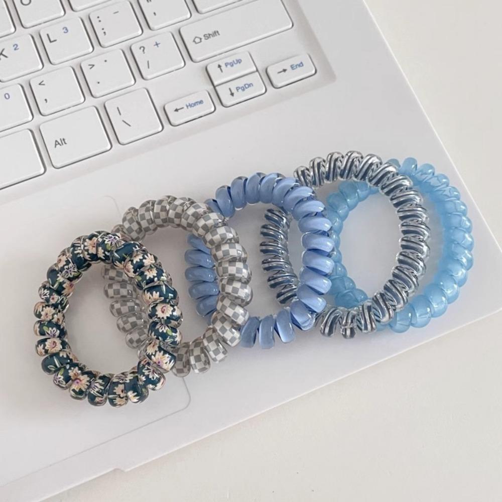 Набор из 5 резинок для волос Bohemian Black Spiral Hair Ties - прочные, эластичные резинки для волос с эффектом «конский хвост» для женщин и девочек 5PCS синий
Набор из 5 резинок для волос Bohemian Black Spiral Hair Ties - прочные, эластичные резинки для волос с эффектом «конский хвост» для женщин и девочек 5PCS синий