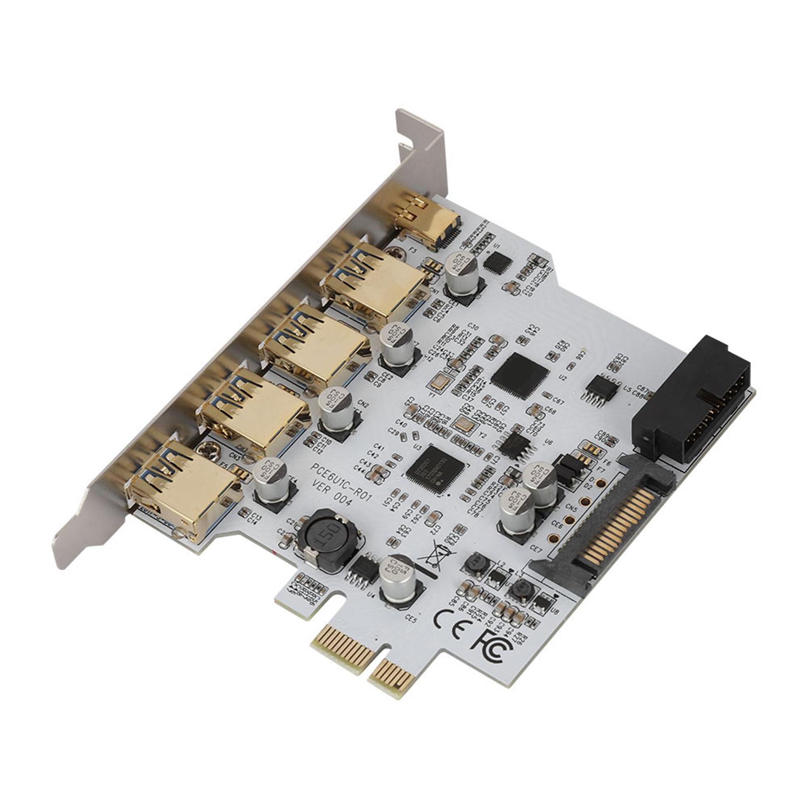 PCI-E to USB3.0 4 port Type C Adapter Expansion Card Connector Dual Interface
PCI-E to USB3.0 4 port Type C Adapter Expansion Card Connector Dual Interface