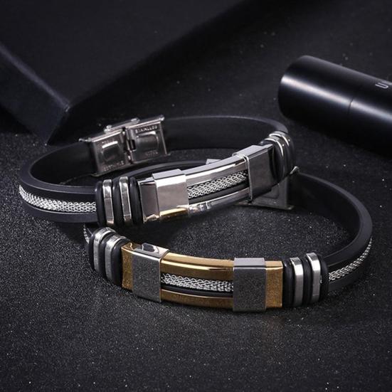 Bracelet Stainless Steel Wire Wide Men Silicone Bangle Wrist Band Jewelry for Party серебряный
Bracelet Stainless Steel Wire Wide Men Silicone Bangle Wrist Band Jewelry for Party серебряный