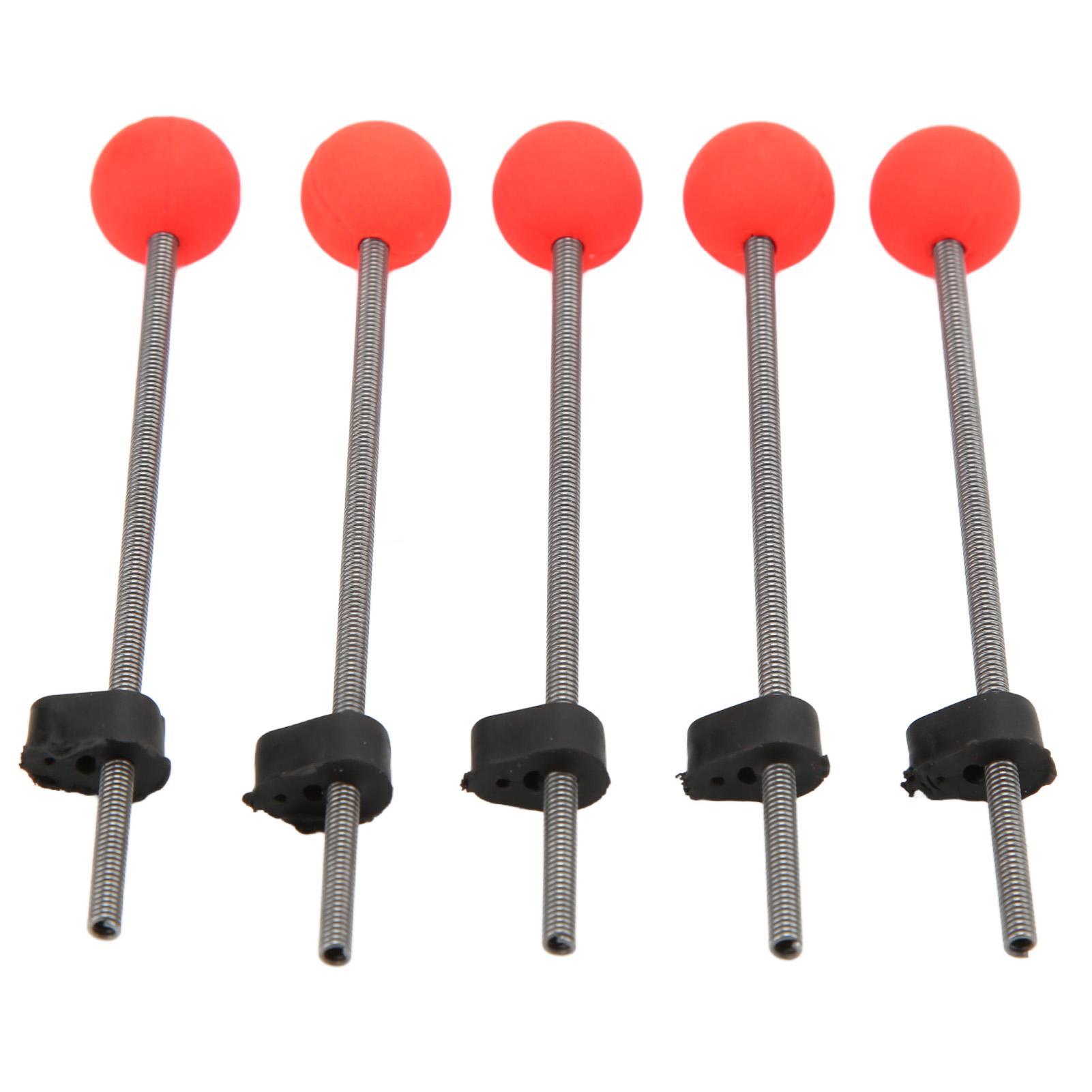 5 шт. Мини Зимняя Удочка для Подледной Рыбалки Верхний Кончик Портативная Уличная Удочка Красный Шарик Пружинные Кончики M