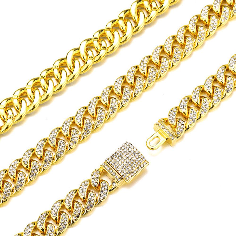 Мужские браслеты-цепочки в стиле хип-хоп 13 мм Iced Out Miami Curb с кубинскими звеньями, блестящие колье со стразами, ожерелья, женская шкатулка для драгоценностей, застежка
Мужские браслеты-цепочки в стиле хип-хоп 13 мм Iced Out Miami Curb с кубинскими звеньями, блестящие колье со стразами, ожерелья, женская шкатулка для драгоценностей, застежка