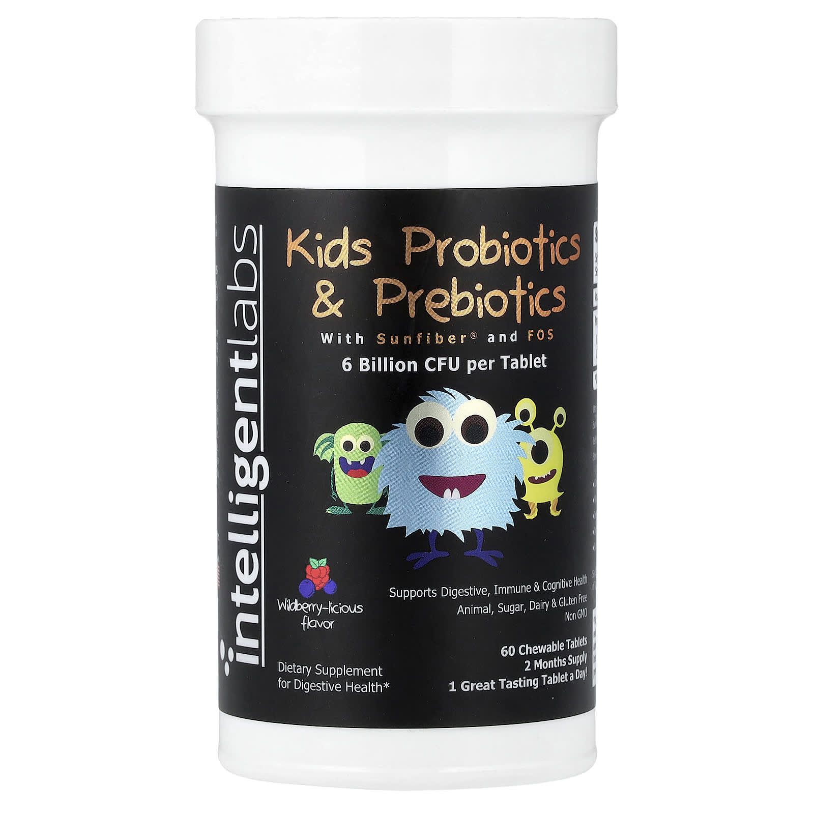 Intelligent Labs, Children s Probiotic & Prebiotic, Wildberry-licious, 60 Chewable Tablets
Intelligent Labs, Children s Probiotic & Prebiotic, Wildberry-licious, 60 Chewable Tablets