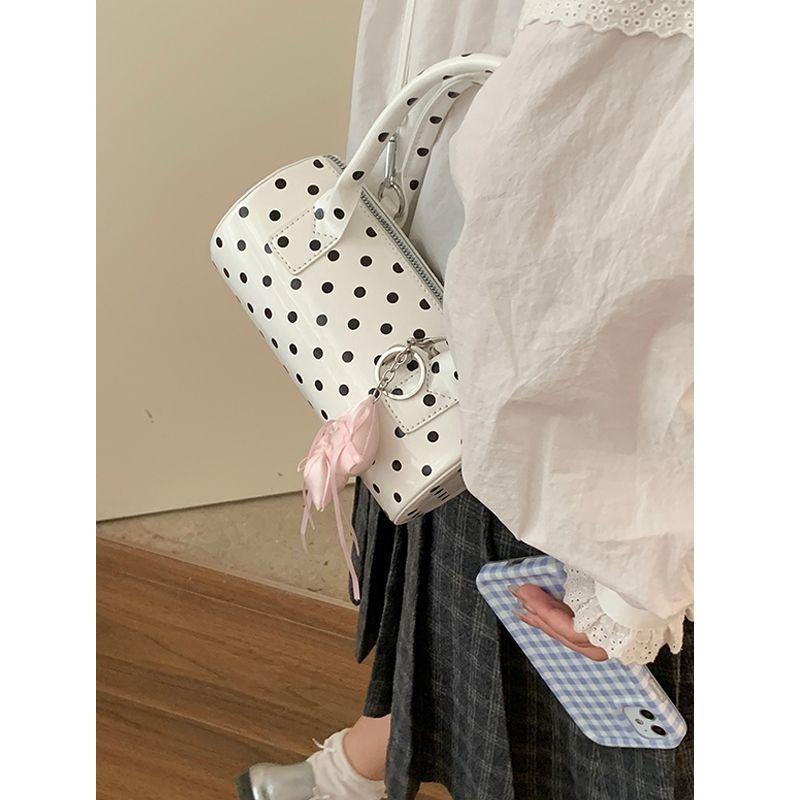 Летняя Сумка Маленькая Сумка для Ношения Сумка Женская 2024 Новое Поступление Тренд Южная Корея Нишевый Стиль Сумка-Подушка Все-Подходящая Многофункциональная Сумка Мессенджер White(No pendant)