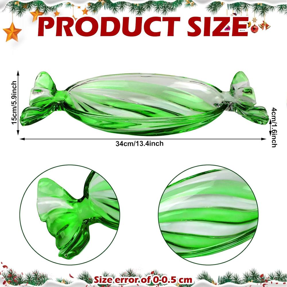 Christmas Holiday Candy Dish Peppermint Candy Tray Glass Platter Candy Bowls Crystal Glass Fruit Plates for Serving Party Cookie
Christmas Holiday Candy Dish Peppermint Candy Tray Glass Platter Candy Bowls Crystal Glass Fruit Plates for Serving Party Cookie
