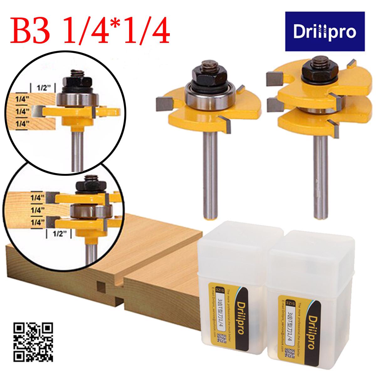 Drillpro 2 шт 6 мм 1/4 дюйма хвостовик высокое качество совместная сборка маршрутизатора бит set T-образная древесная фреза
Drillpro 2 шт 6 мм 1/4 дюйма хвостовик высокое качество совместная сборка маршрутизатора бит set T-образная древесная фреза