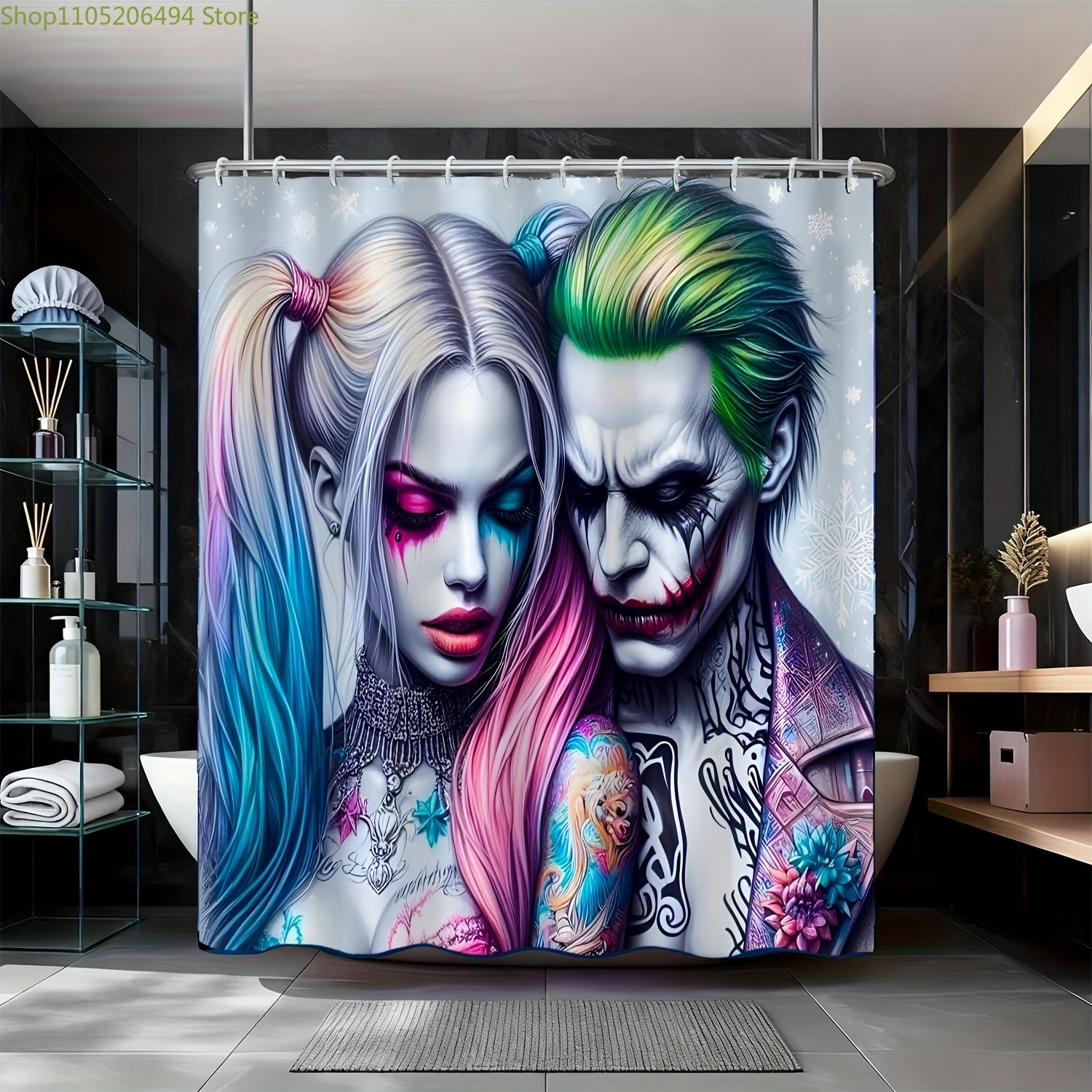 1pc Warner Bros. Joker & Quinn Shower Curtain - Officially Licensed Bathroom Decor with Joker &, Machine Washable Polyester Sh 90x180cm
1pc Warner Bros. Joker & Quinn Shower Curtain - Officially Licensed Bathroom Decor with Joker &, Machine Washable Polyester Sh 90x180cm