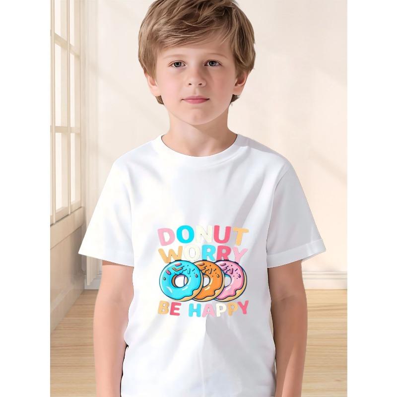 European sizes Cute Short-Sleeve T-Shirt for Boys with a Fun Donut Cartoon Print, Perfect for Summer 164cm білий
European sizes Cute Short-Sleeve T-Shirt for Boys with a Fun Donut Cartoon Print, Perfect for Summer 164cm білий