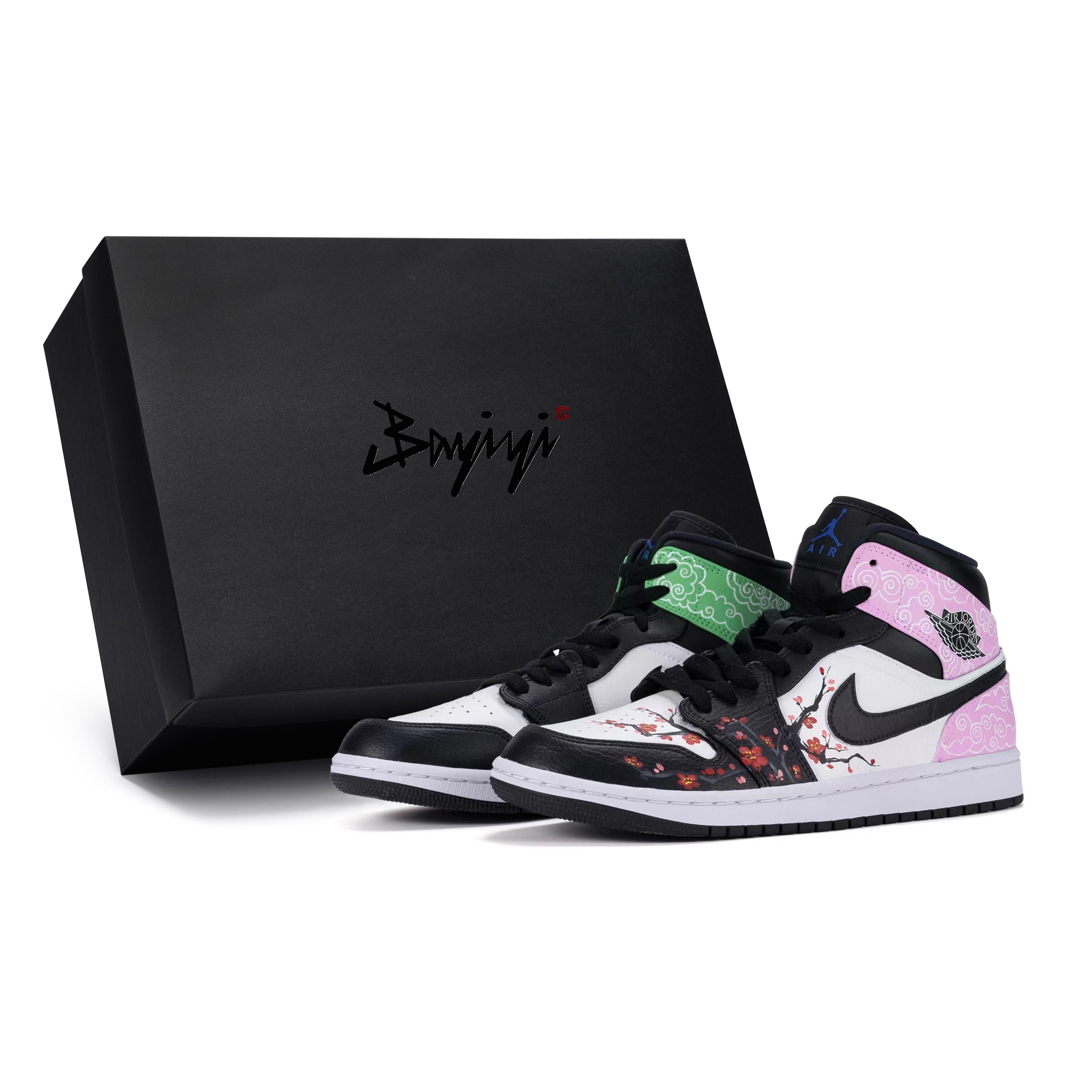 Jordan Air Jordan 1 Mid Slip Resistant Mid top Vintage Basketball Shoes Women s Black White Pink Green 554725-077(TeamR-S-BOX) 38
Jordan Air Jordan 1 Mid Slip Resistant Mid top Vintage Basketball Shoes Women s Black White Pink Green 554725-077(TeamR-S-BOX) 38