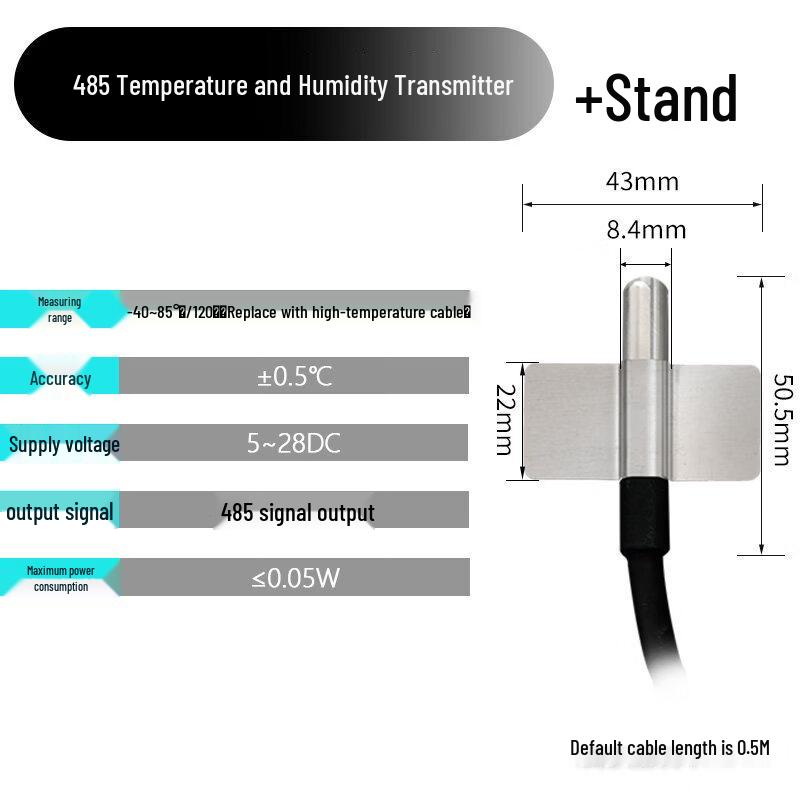 Jundingying LX1485-08 Temperature & Humidity Sensor Transmitter with Bracket
Jundingying LX1485-08 Temperature & Humidity Sensor Transmitter with Bracket