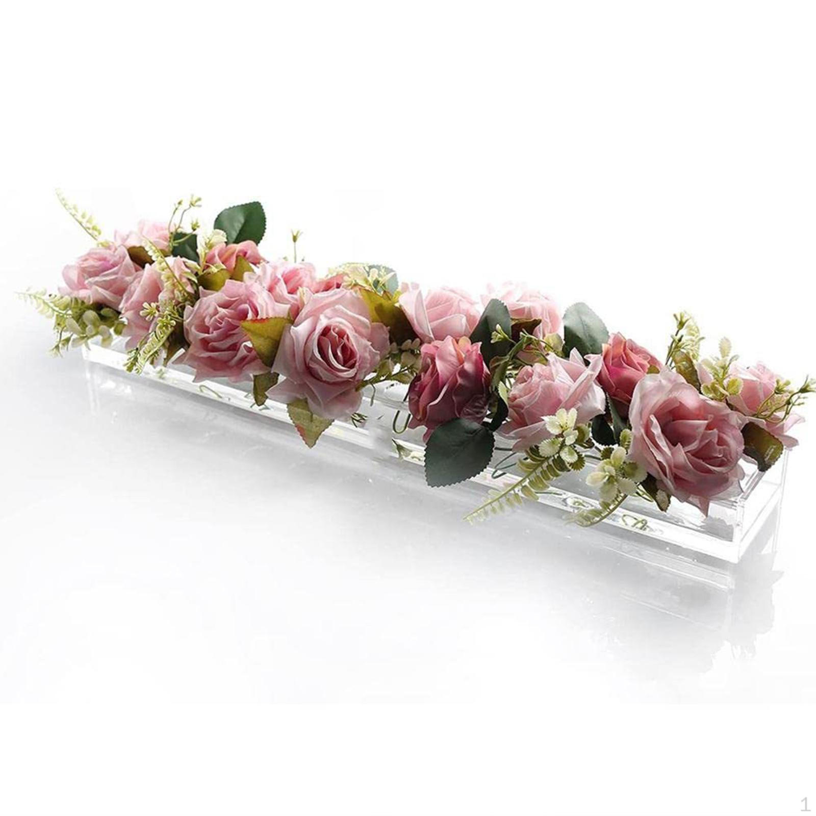 Acrylic Flower Vase Rectangular Decorative Art Hydroponic Plant Holder for Home 40x10x6.5cm 18 Hole
Acrylic Flower Vase Rectangular Decorative Art Hydroponic Plant Holder for Home 40x10x6.5cm 18 Hole