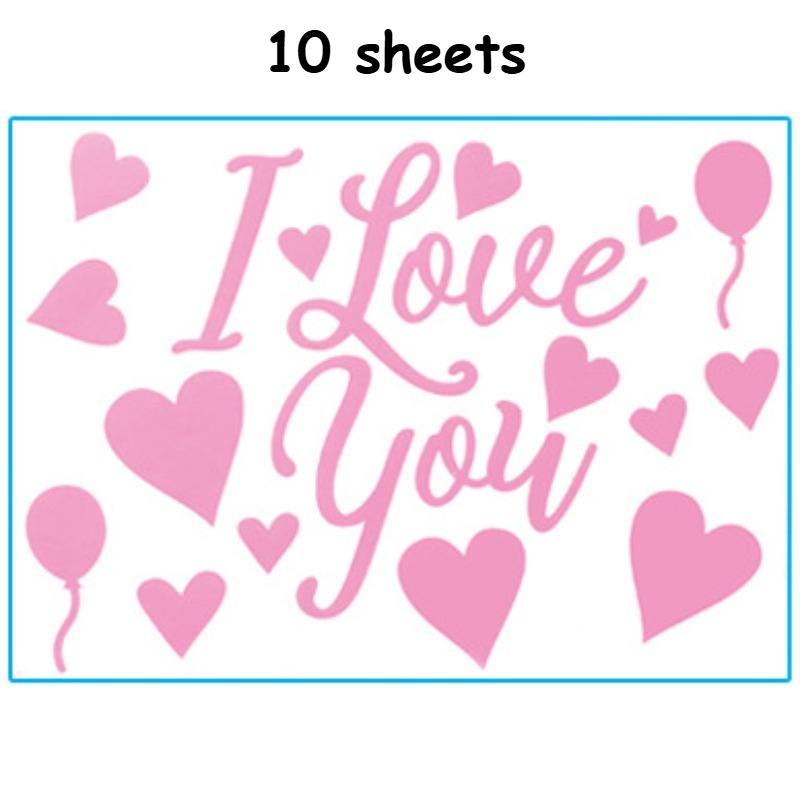 10sheets Pink Sticker - For Heart-Shaped Balloons, with I Love You Message, Perfect for Birthdays, Valentine S Day, New Year
10sheets Pink Sticker - For Heart-Shaped Balloons, with I Love You Message, Perfect for Birthdays, Valentine S Day, New Year