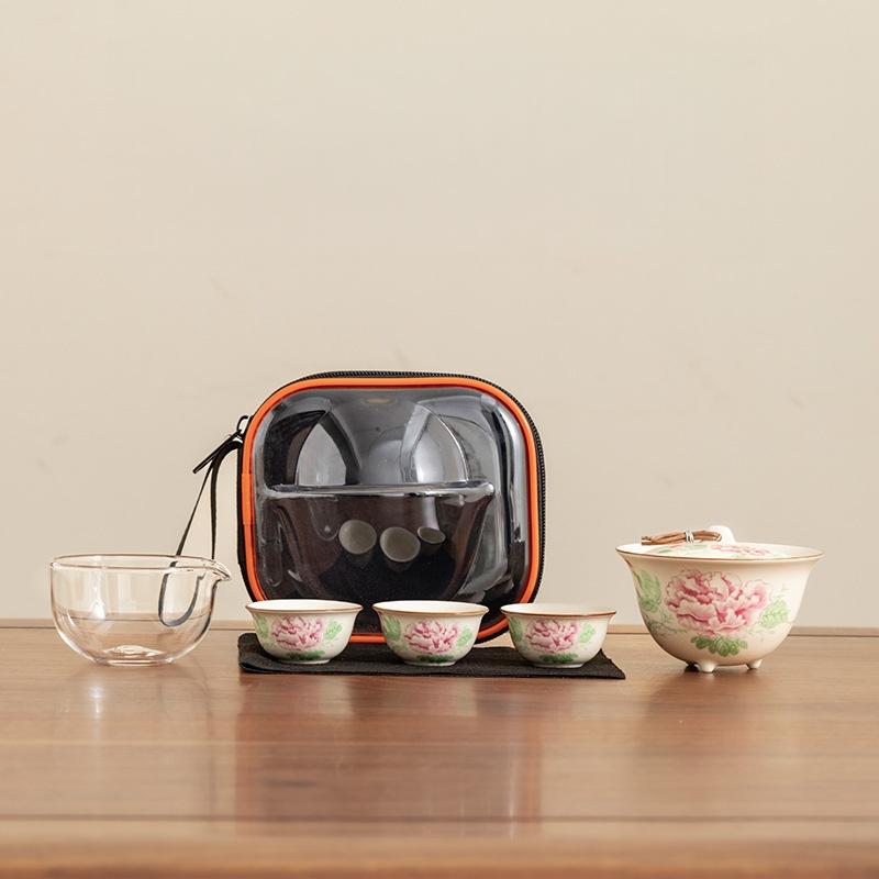 Beige Ceramics Travel Tea Set, One Pot Three Cups Portable Kuaike Cup Office Outdoor Camping Simple Tea Set Easy To Use Five-piece Set
Beige Ceramics Travel Tea Set, One Pot Three Cups Portable Kuaike Cup Office Outdoor Camping Simple Tea Set Easy To Use Five-piece Set