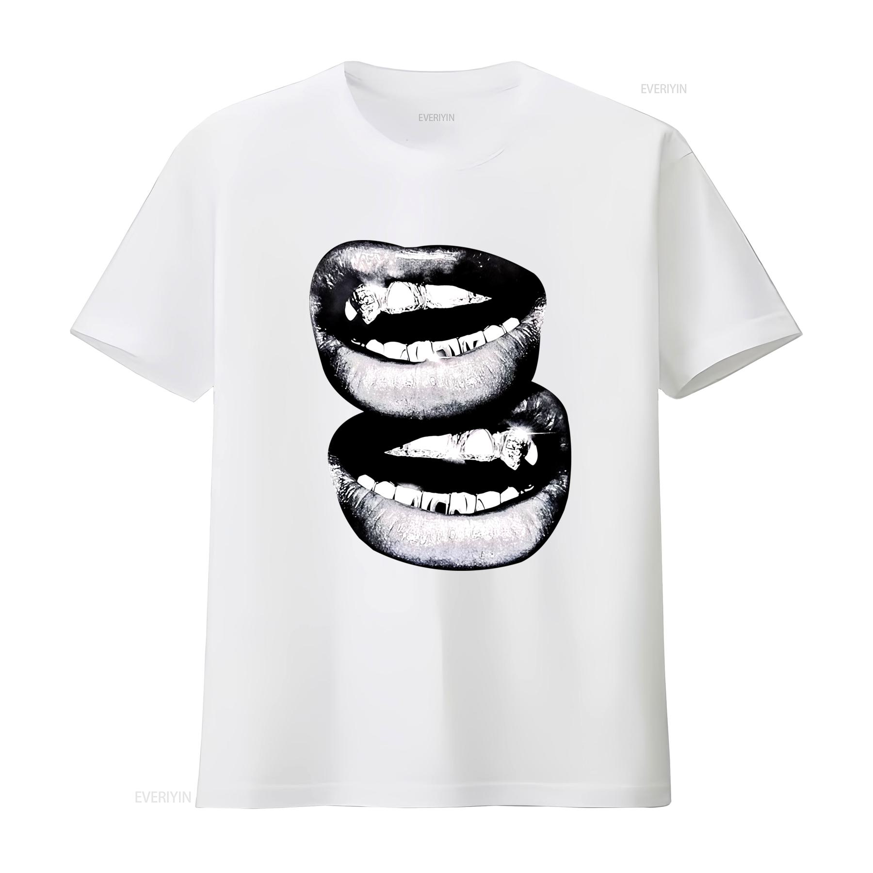 Grin Fang Mouth Y2K Fashion Streetwear Cotton Crew Neck Garment Dyed Boxy T Shirt for vintage Washed Slightly designer clothes L
Grin Fang Mouth Y2K Fashion Streetwear Cotton Crew Neck Garment Dyed Boxy T Shirt for vintage Washed Slightly designer clothes L