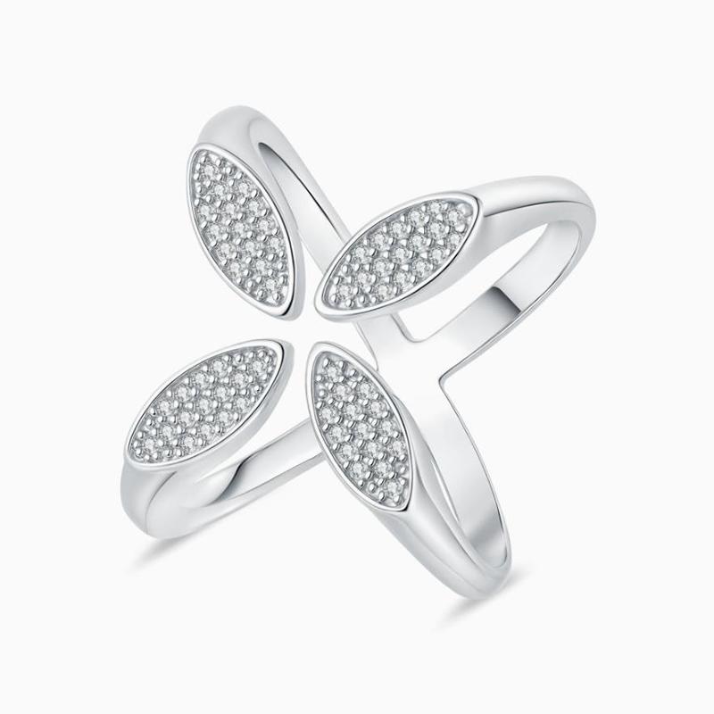Новое кольцо «Клевер на удачу» в Европе и Америке Женские кольца с цирконом в виде бабочки Модное разомкнутое кольцо Уникальные украшения resizable
Новое кольцо «Клевер на удачу» в Европе и Америке Женские кольца с цирконом в виде бабочки Модное разомкнутое кольцо Уникальные украшения resizable
