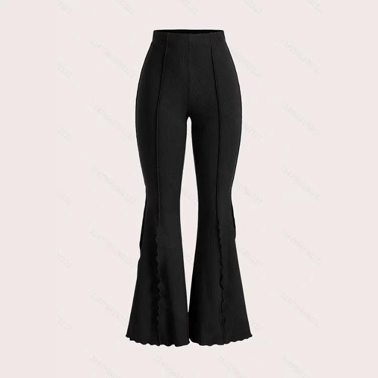 Retro High-Waist Slim-Fit Ribbed Flare Pants for Women Large чёрный
Retro High-Waist Slim-Fit Ribbed Flare Pants for Women Large чёрный