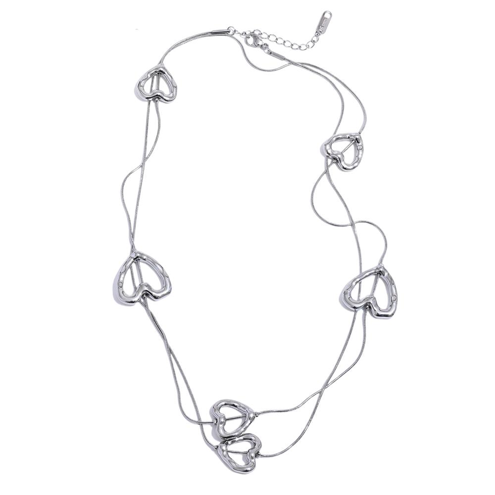 Yhpup 85cm New Stainless Steel Heart Love Long Temperament Chest Chain Necklace Waterproof Fashion Jewelry Women Gala Gift
Yhpup 85cm New Stainless Steel Heart Love Long Temperament Chest Chain Necklace Waterproof Fashion Jewelry Women Gala Gift