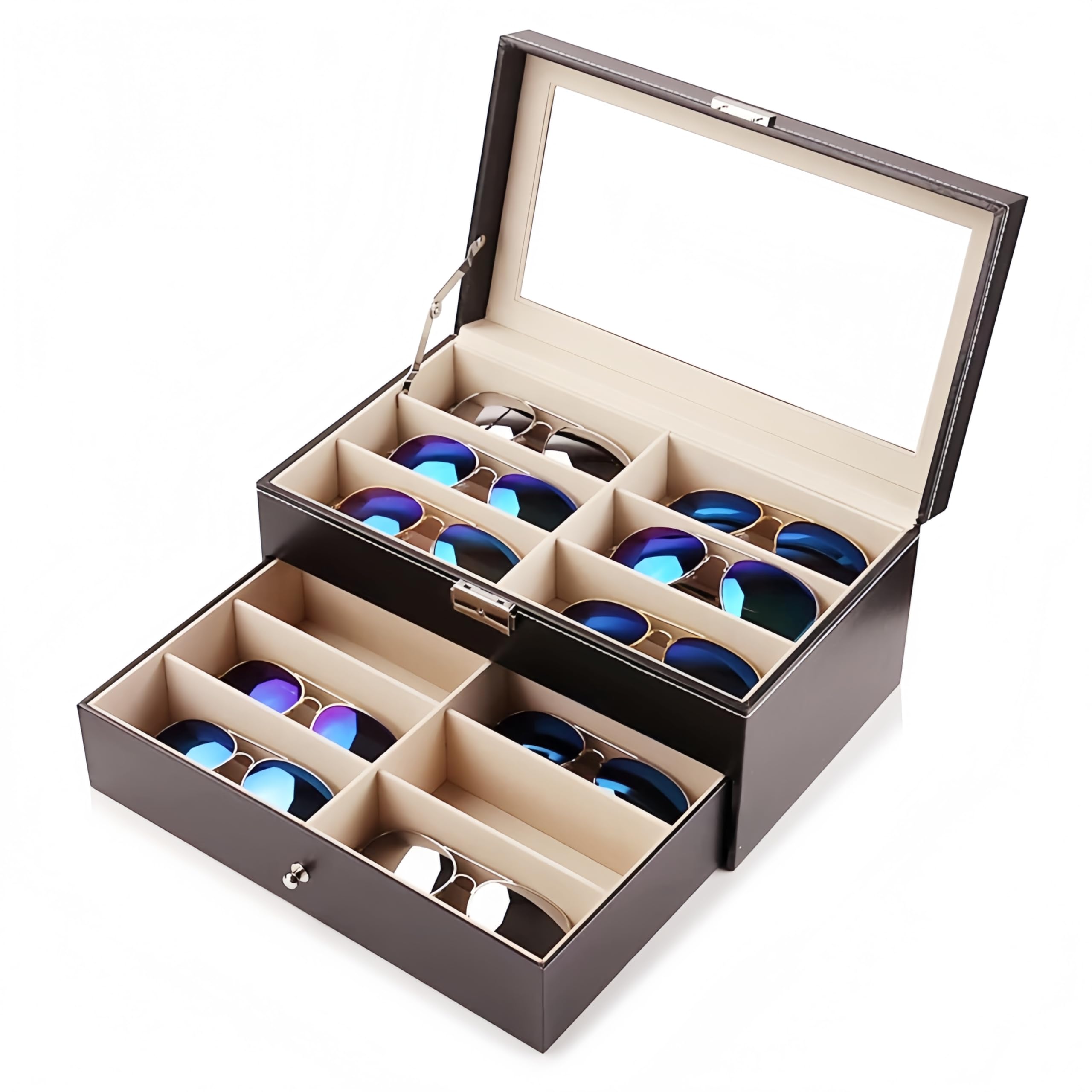 Haverain Солнцезащитные очки Очки для чтения Аксессуар для хранения ПУ Чехол для коллекции очков и украшений 12 отделений, Очки, Хранение, Коробка, Материал, и Организация,
Haverain Солнцезащитные очки Очки для чтения Аксессуар для хранения ПУ Чехол для коллекции очков и украшений 12 отделений, Очки, Хранение, Коробка, Материал, и Организация,