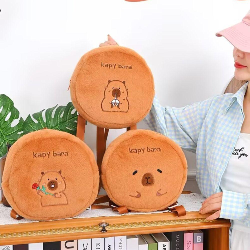 Рюкзак Capybara Plush Toy Backpack Большая вместимость Capibala Plush School Bag для детей, девочек и мальчиков Style B
Рюкзак Capybara Plush Toy Backpack Большая вместимость Capibala Plush School Bag для детей, девочек и мальчиков Style B