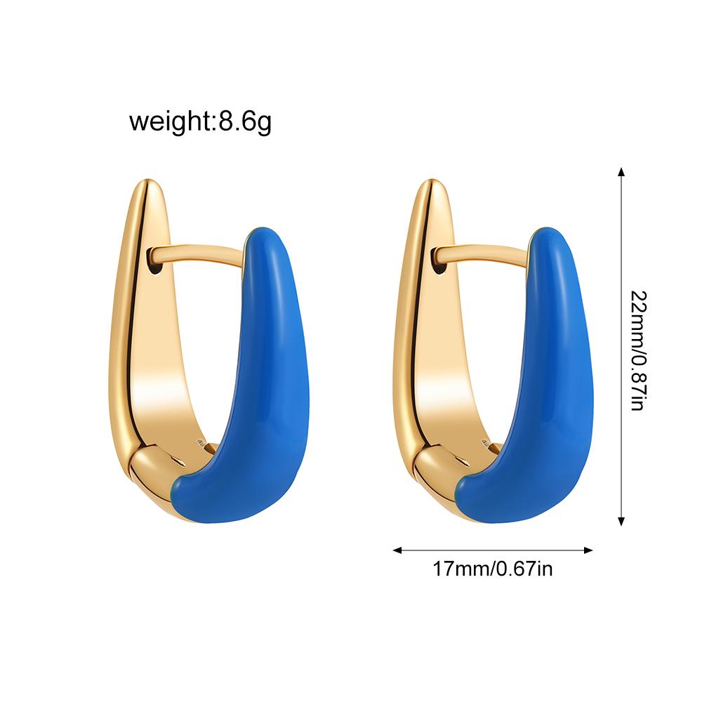 New Charm Gold Plated U Shape Hoop Earrings White Enamel Geometric Ear Hoops Female Daily Versatile Jewelry
New Charm Gold Plated U Shape Hoop Earrings White Enamel Geometric Ear Hoops Female Daily Versatile Jewelry