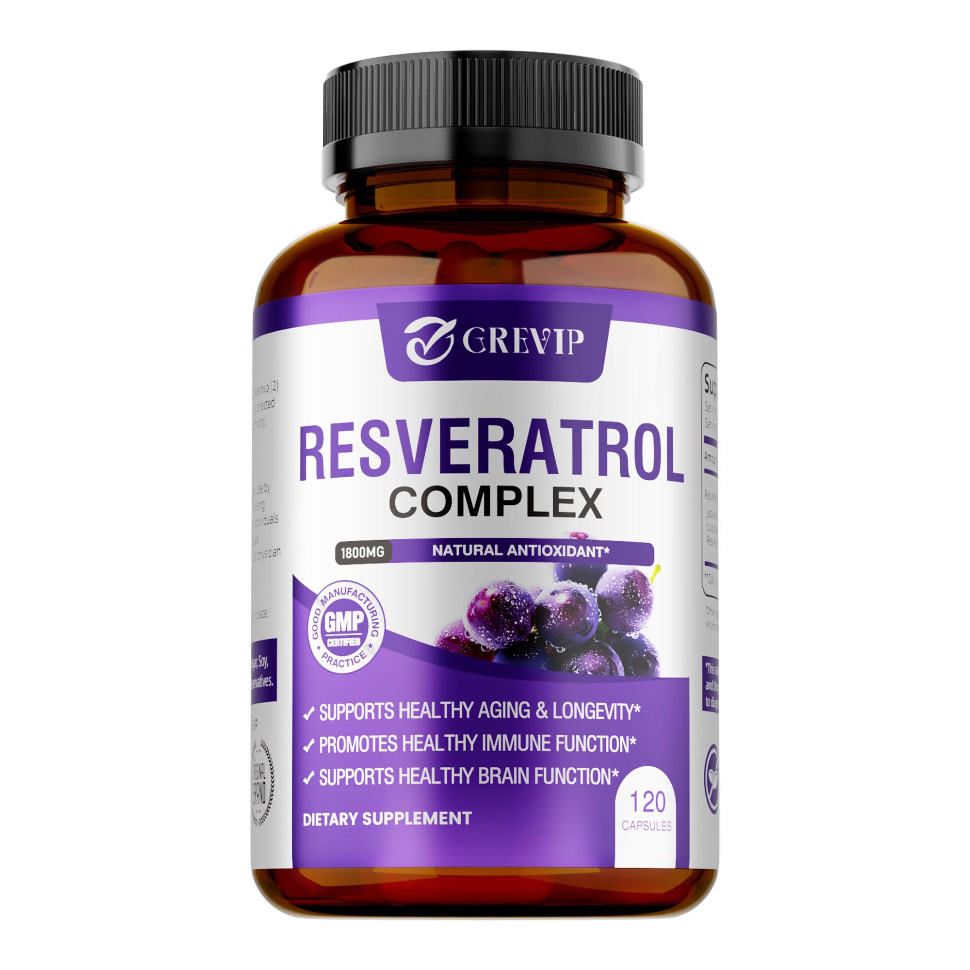 Resveratrol supplement, 1800 mg per serving, antioxidant blend, for heart health and immune support. 120
Resveratrol supplement, 1800 mg per serving, antioxidant blend, for heart health and immune support. 120