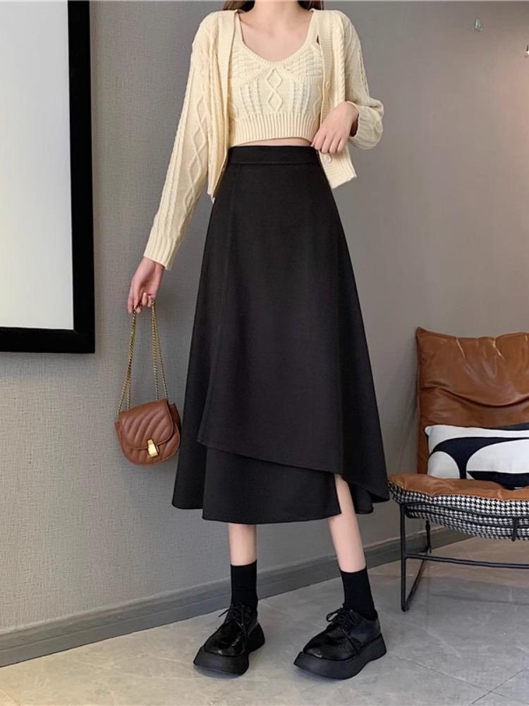 Women s Black A-Line Spring Skirt: High-Waist, Irregular Hem, Large Size with Hip-Covering Umbrella Design S чёрный
Women s Black A-Line Spring Skirt: High-Waist, Irregular Hem, Large Size with Hip-Covering Umbrella Design S чёрный
