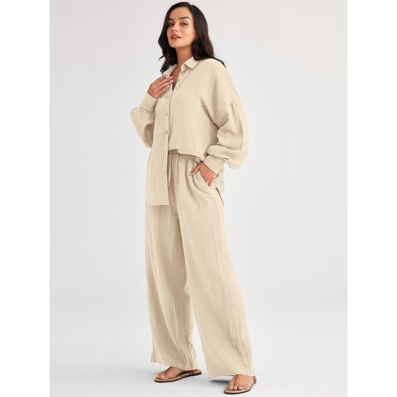 Women s Casual Long Sleeve Shirt and Wide Leg Pants Set in Multi Colors 3XL бежевий
Women s Casual Long Sleeve Shirt and Wide Leg Pants Set in Multi Colors 3XL бежевий