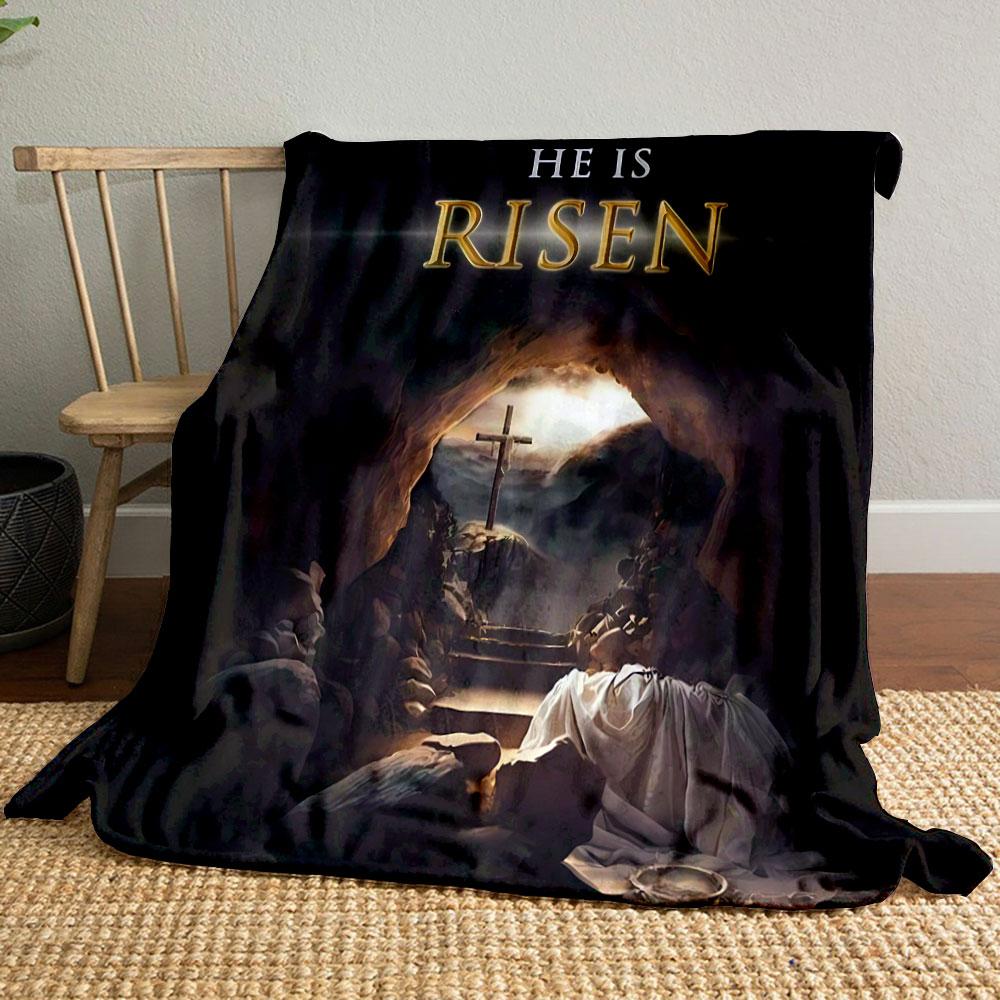 He Is Risen Christian Religious Blanket Printed Blanket for Living Room Bed Couch lunch break Soft Cozy Blanket for Friend s festival Gift 80cm x 120cm
He Is Risen Christian Religious Blanket Printed Blanket for Living Room Bed Couch lunch break Soft Cozy Blanket for Friend s festival Gift 80cm x 120cm