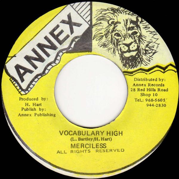 7-дюймовая пластинка MERCILESS - Vocabulary High НИКАКОЙ Приложение 1996 Ямайка Регги, Ска и Даб Б/У
7-дюймовая пластинка MERCILESS - Vocabulary High НИКАКОЙ Приложение 1996 Ямайка Регги, Ска и Даб Б/У