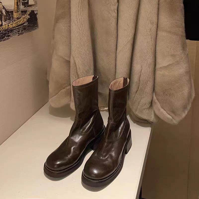 Grape Mom Strolling St. Murray~ Autumn and Winter New Washed Shrink Martin Boots Back Zipper Thick-soled Skinny Boots Short Boots 40
Grape Mom Strolling St. Murray~ Autumn and Winter New Washed Shrink Martin Boots Back Zipper Thick-soled Skinny Boots Short Boots 40