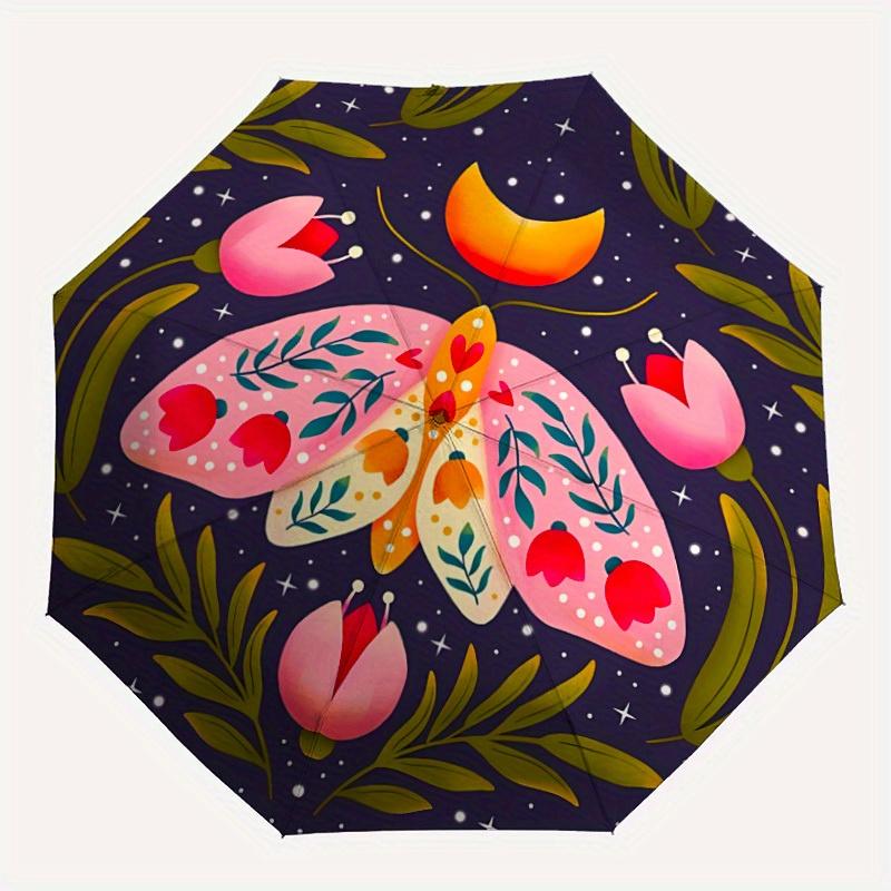 1pc Moonlit Moth Automatic Open/Close Umbrella, Portable Folding Umbrella for Travel, Themed Events, It is suitable as a gift for various festivals, O
1pc Moonlit Moth Automatic Open/Close Umbrella, Portable Folding Umbrella for Travel, Themed Events, It is suitable as a gift for various festivals, O