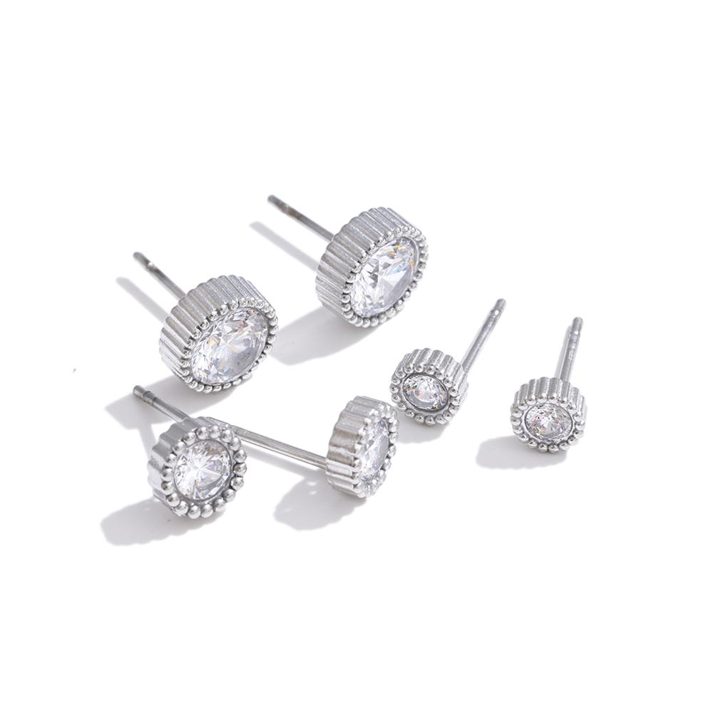Yhpup Stainless Steel Cubic Zirconia Round Stud Earrings for Women Daily Versatile Delicate Charming Jewelry Anti Allergic Gift
Yhpup Stainless Steel Cubic Zirconia Round Stud Earrings for Women Daily Versatile Delicate Charming Jewelry Anti Allergic Gift