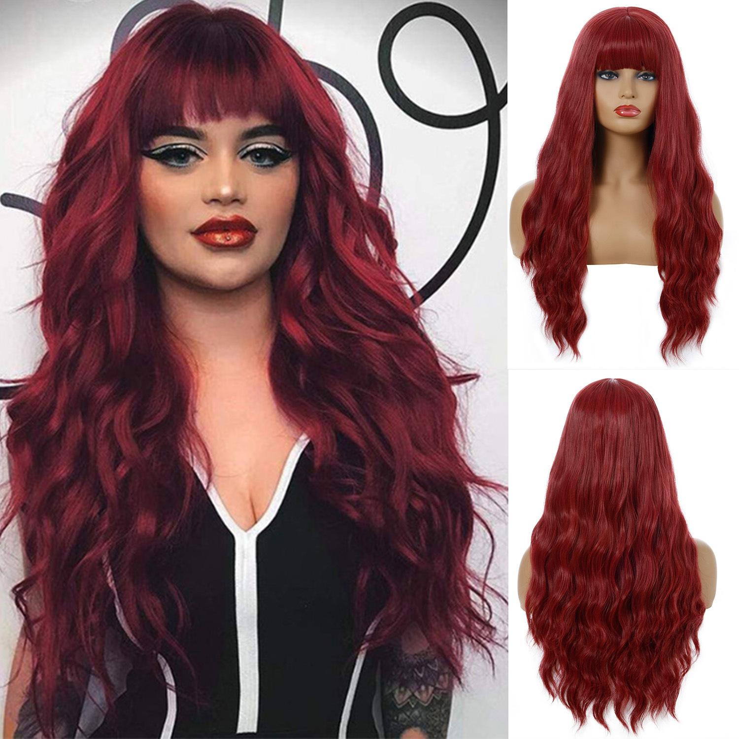 Европейский и американский парик, женские пушистые волнистые вьющиеся головные уборы из химического волокна