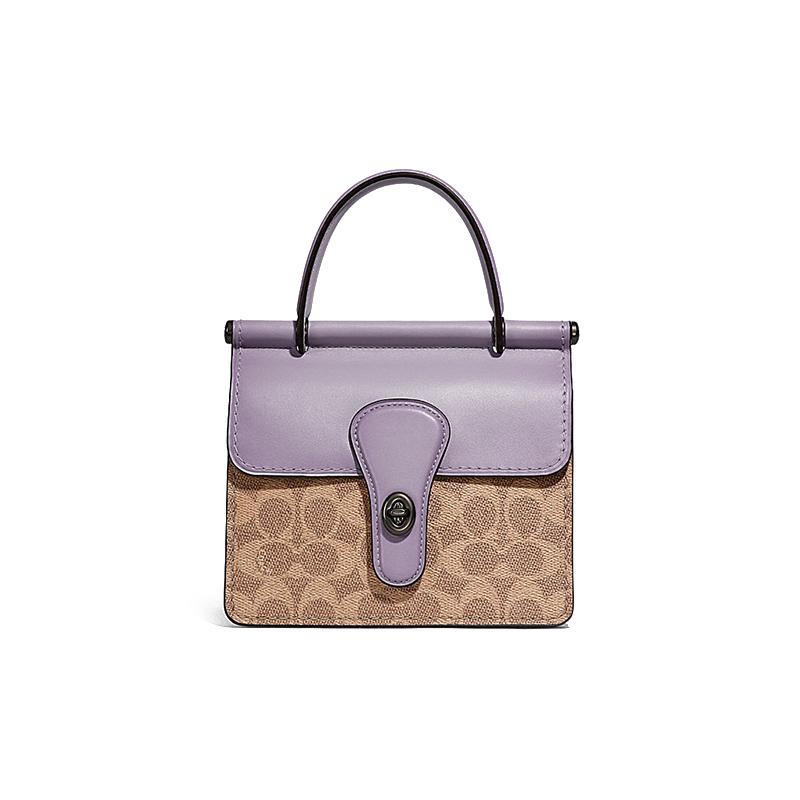 COACH Willis 18 Color Block Top Handle Coated Canvas and Calfskin Shoulder Bag Crossbody Bag Handbag Small Women s Purple Block Khaki Presbyopia фіолетовий
COACH Willis 18 Color Block Top Handle Coated Canvas and Calfskin Shoulder Bag Crossbody Bag Handbag Small Women s Purple Block Khaki Presbyopia фіолетовий