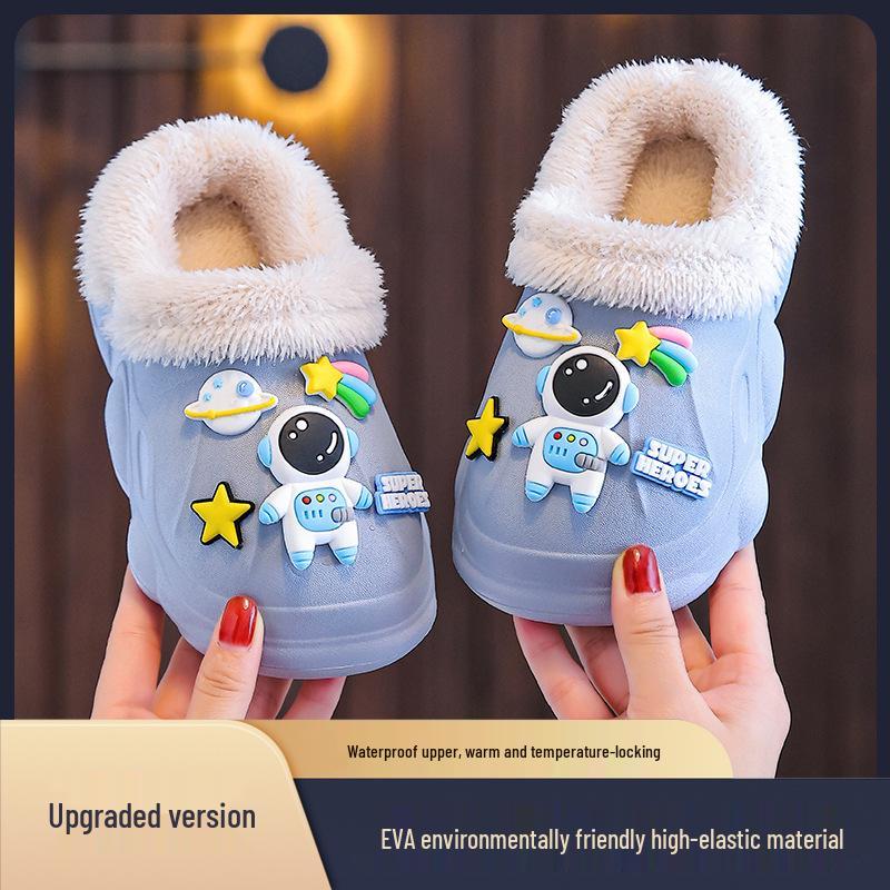 EVA Kids Waterproof Cotton Slippers: Non-slip, Velvet-Lined, Removable Liner for Warmth, Ideal for Autumn/Winter Homewear. Size 24-25, Length 14-14.5cm синьо сірого кольору
EVA Kids Waterproof Cotton Slippers: Non-slip, Velvet-Lined, Removable Liner for Warmth, Ideal for Autumn/Winter Homewear. Size 24-25, Length 14-14.5cm синьо сірого кольору