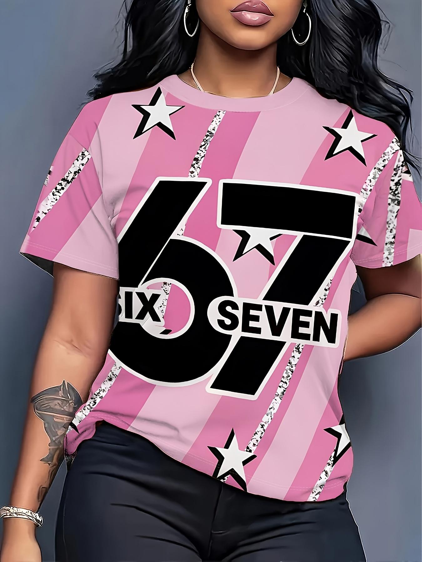 Pink Striped Stars No. 57 Printed T-Shirt with Letter+ Sequin Print. Casual Y Short Sleeve. A Must-have Fashion Item for Women in Summer for Going Out 3XL дубильна кора
Pink Striped Stars No. 57 Printed T-Shirt with Letter+ Sequin Print. Casual Y Short Sleeve. A Must-have Fashion Item for Women in Summer for Going Out 3XL дубильна кора