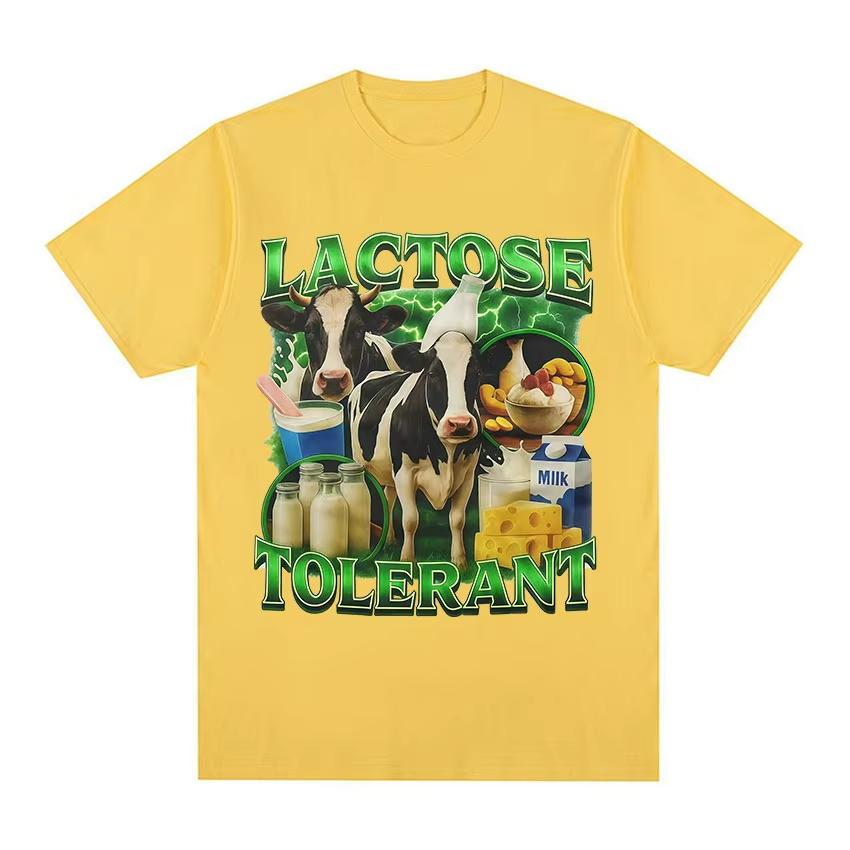 Lactose Tolerant Cow Funny Dairy Lover Graphic TShirt Unisex Women Fashion High Quality Cotton T Shirts Fashion ONeck Cotton Tees 4XL
Lactose Tolerant Cow Funny Dairy Lover Graphic TShirt Unisex Women Fashion High Quality Cotton T Shirts Fashion ONeck Cotton Tees 4XL