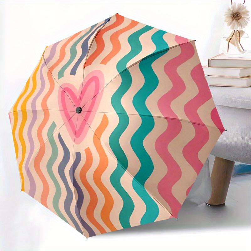 1pc Heart Waves Automatic Open/close Folding Compact Umbrella, 8-Rib Sturdy Canopy, Lightweight Portable, Everyday Use, Gift, (as the picture,Iron&8K)
1pc Heart Waves Automatic Open/close Folding Compact Umbrella, 8-Rib Sturdy Canopy, Lightweight Portable, Everyday Use, Gift, (as the picture,Iron&8K)