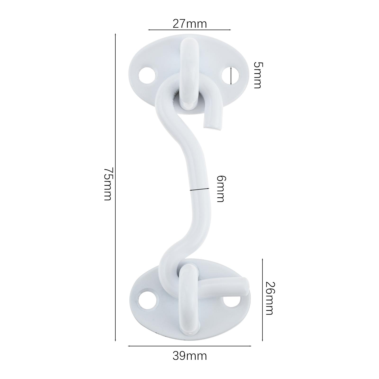 2Pcs 3/4/6 inch Barn Door Lock Stainless Steel Cabin Hook Eye Latch Gate Door Swivel Window Door Hook w/ Mounting Screws White
2Pcs 3/4/6 inch Barn Door Lock Stainless Steel Cabin Hook Eye Latch Gate Door Swivel Window Door Hook w/ Mounting Screws White