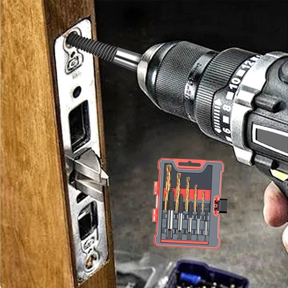 Left Hand Drill Bit Set Carbon Steel Tap Removal Tool Damaged Screw Remover Construction Site Style-A
Left Hand Drill Bit Set Carbon Steel Tap Removal Tool Damaged Screw Remover Construction Site Style-A
