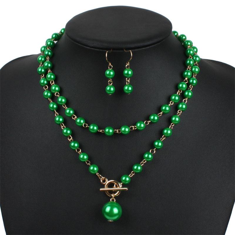 Модное ожерелье из искусственного жемчуга для женщин, длинная цепочка для свитера, элегантные ожерелья, серьги зелёный
Модное ожерелье из искусственного жемчуга для женщин, длинная цепочка для свитера, элегантные ожерелья, серьги зелёный