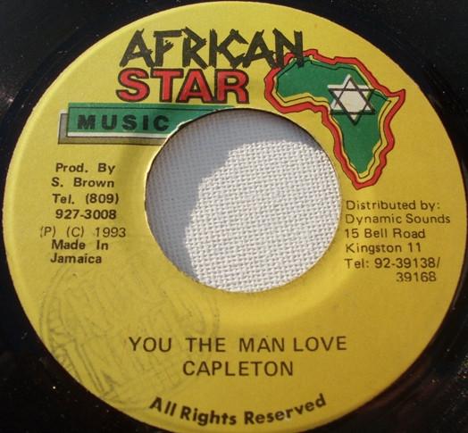 7inch Record CAPLETON You The Man Love NONE African Star Mu 1993 Jamaica Reggae Ska Dub Used
7inch Record CAPLETON You The Man Love NONE African Star Mu 1993 Jamaica Reggae Ska Dub Used