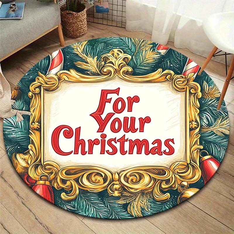1pc Soft, Absorbent & Non-Slip Merry Christmas To You Round Rug, Perfect for Entryway, Living Room, Bedroom Decor, Machine Washable Flannel 80cm by 80cm
1pc Soft, Absorbent & Non-Slip Merry Christmas To You Round Rug, Perfect for Entryway, Living Room, Bedroom Decor, Machine Washable Flannel 80cm by 80cm