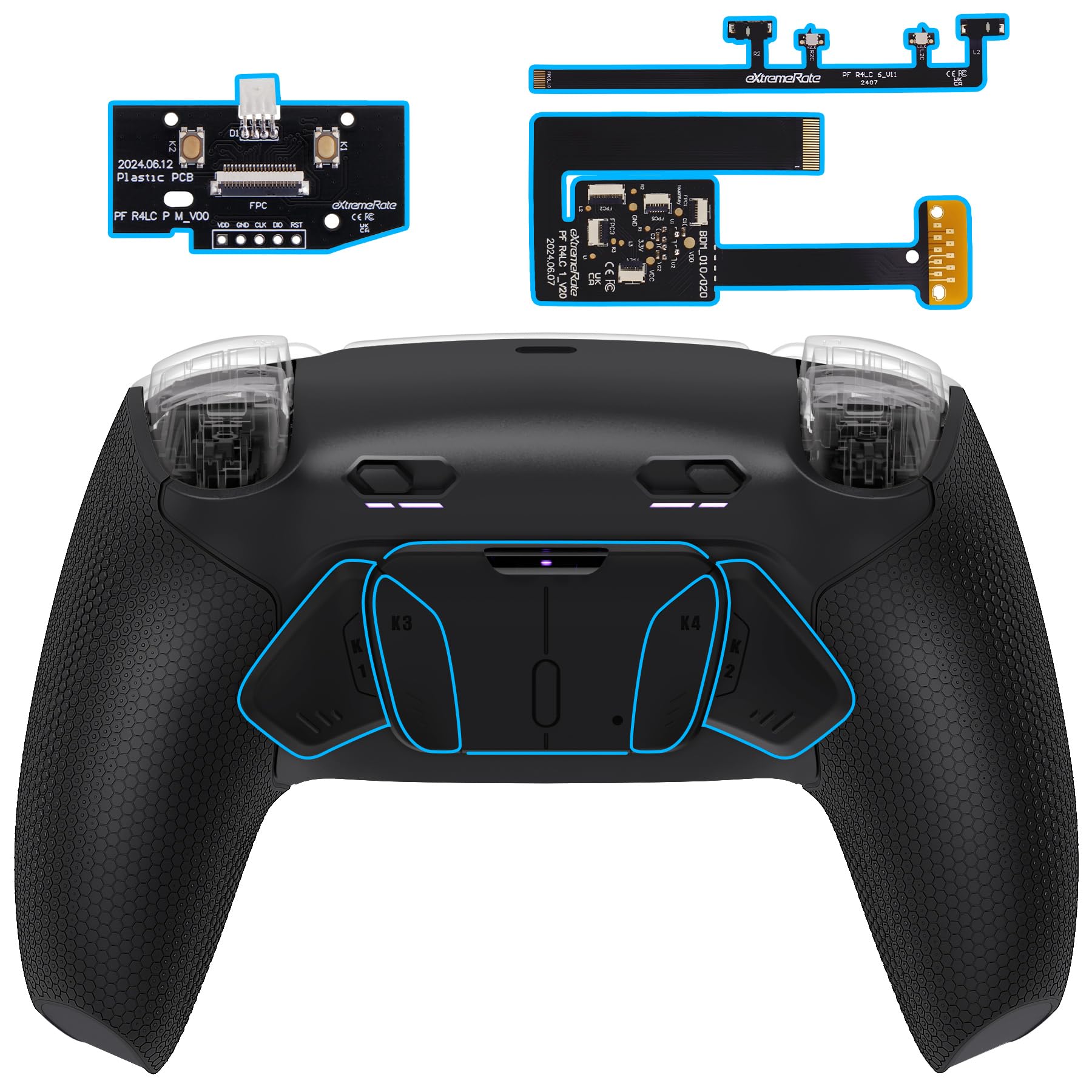 eXtremeRate RISE4 Plus MAX Back Paddle Kit Compatible with PS5 Controller with Clicky Trigger Stop Rubber Remappable Back Button Kit for Compatible
eXtremeRate RISE4 Plus MAX Back Paddle Kit Compatible with PS5 Controller with Clicky Trigger Stop Rubber Remappable Back Button Kit for Compatible