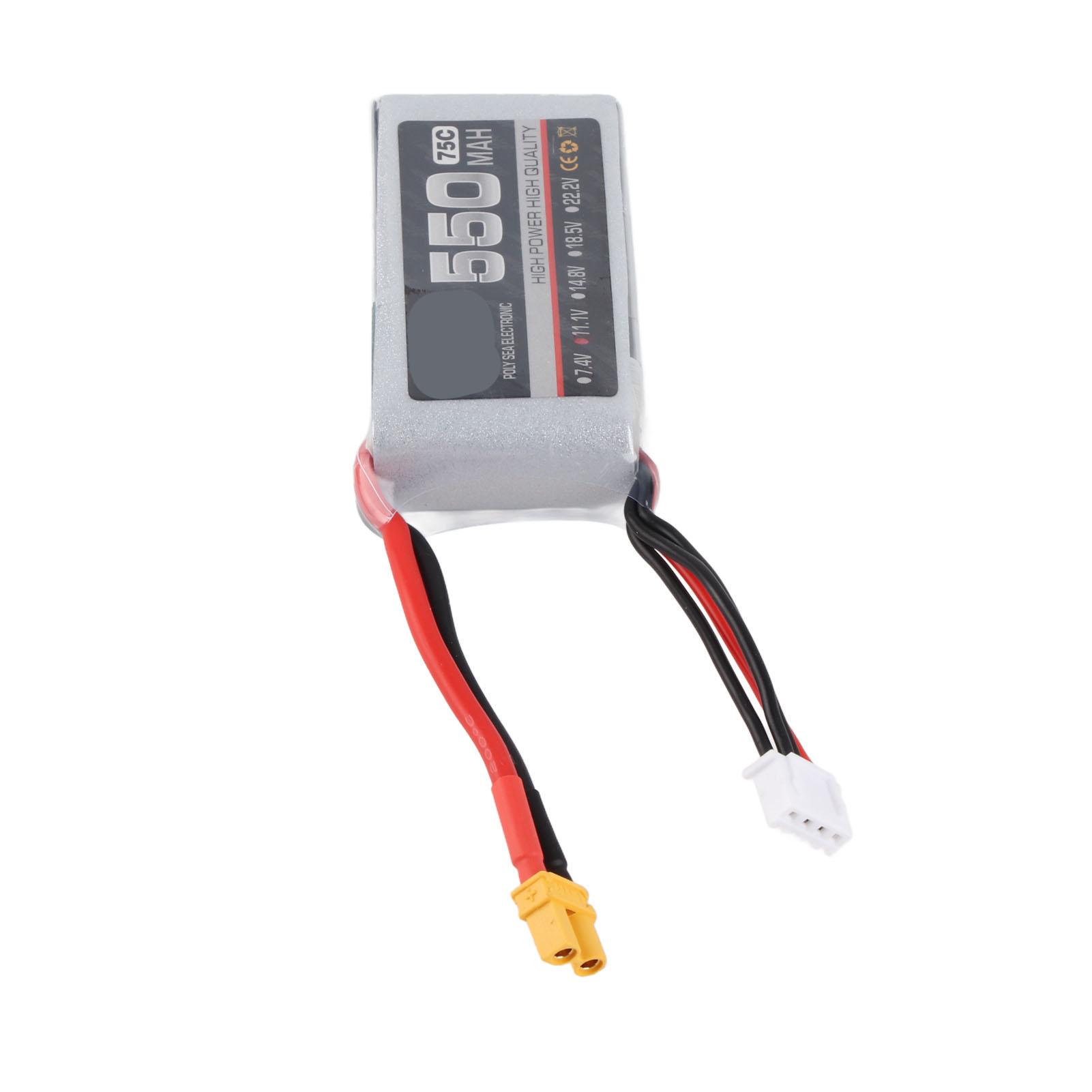 RC Lipo Battery 75C Lithium Polymer Stable 550mah XT30 Plug Lipo Battery for RC Helicopter 3S 11.1V
RC Lipo Battery 75C Lithium Polymer Stable 550mah XT30 Plug Lipo Battery for RC Helicopter 3S 11.1V