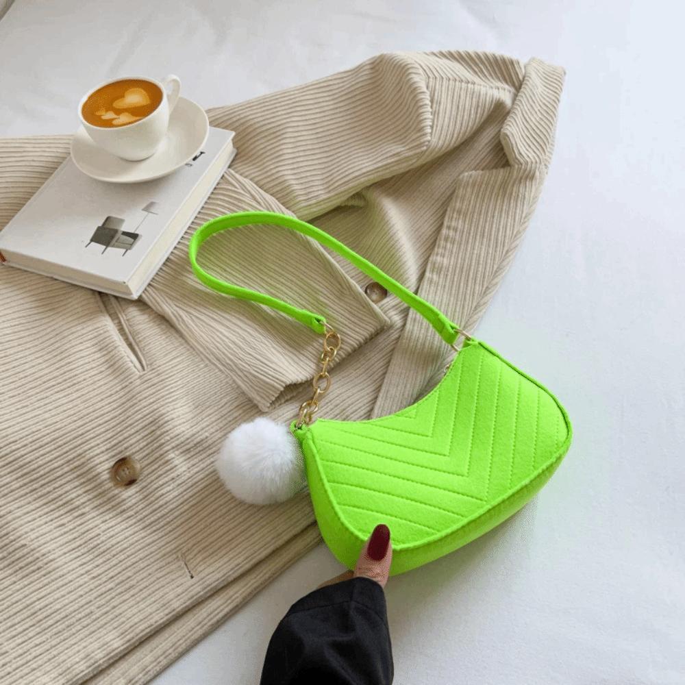 Fashion Design Mini Shoulder Bag Trendy Handbag All-match Felt Underarm Bag Work світло-зелений колір
Fashion Design Mini Shoulder Bag Trendy Handbag All-match Felt Underarm Bag Work світло-зелений колір