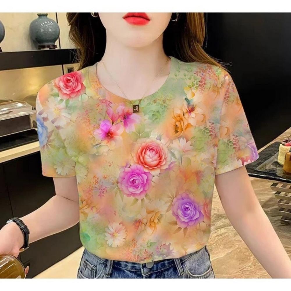 Sublimation 3D printed flower design T-shirt - suitable for women, including plus size XS
Sublimation 3D printed flower design T-shirt - suitable for women, including plus size XS